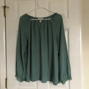 Boat Neck Loft Blouse, L